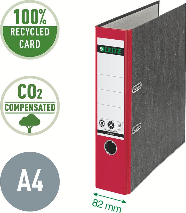 Immagine prodotto Leitz STANDARD-ORDER A4 80MM Con fessure, per formato A4, cartone (RC), larghezza del dorso 80mm. Pate (A4, 80 mm, 1 Pezzo/i)