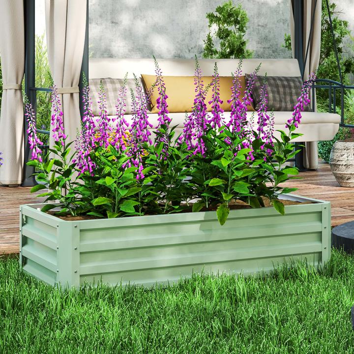Actual product image Outsunny Hochbeet Verzinkter Stahl Grün
