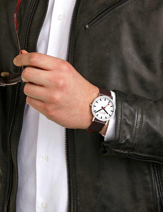 Produktbild Mondaine Classic - Vegan poliert (Analoguhr, Swiss Made, 40 mm)