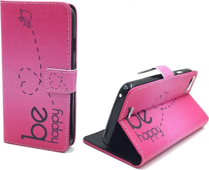 Actual product image König Design Protective Case for Wiko Lenny Be Happy Pink Bag Cover Case + 1 Armour Protection Glass New (Lenny)