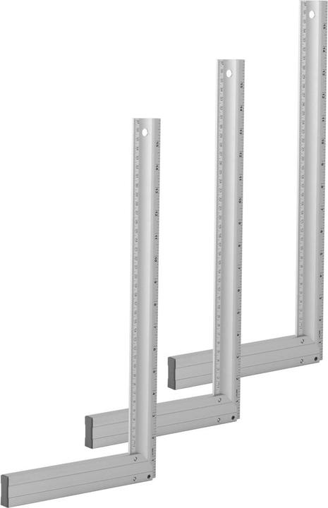 Actual product image Stahlwerk Aluminium stop bracket set of 3 400 mm locksmith's bracket | flat bracket
