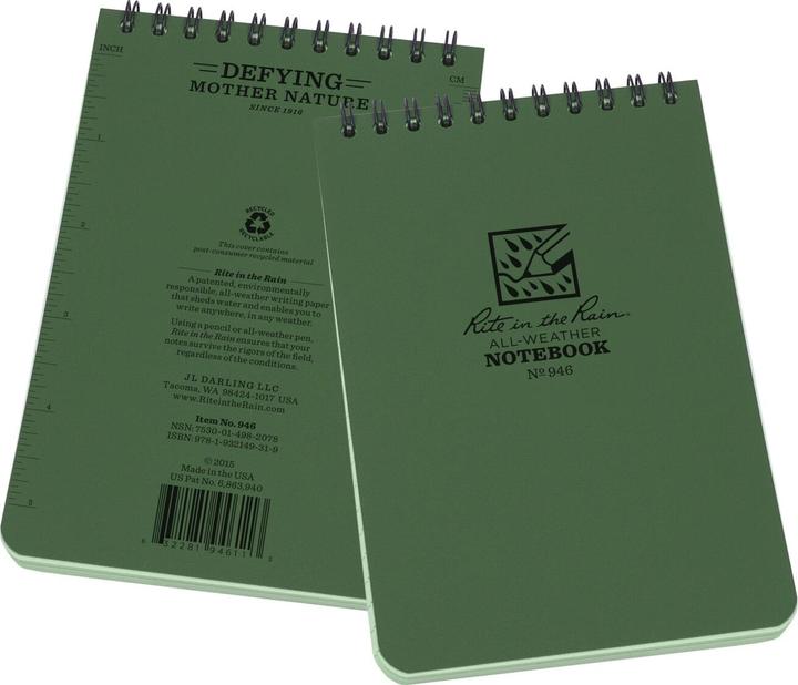 Actual product image Rite in the Rain All-weather notebook (Checked, Hardcover)