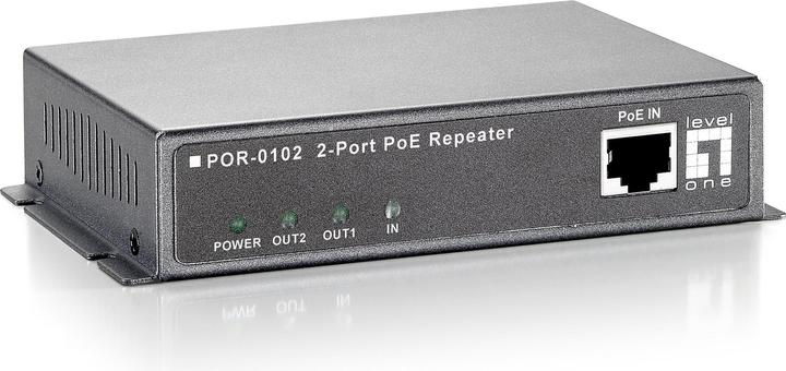 LevelOne POR-0102 : Extender PoE 2xRJ45,100m (Rallonge)