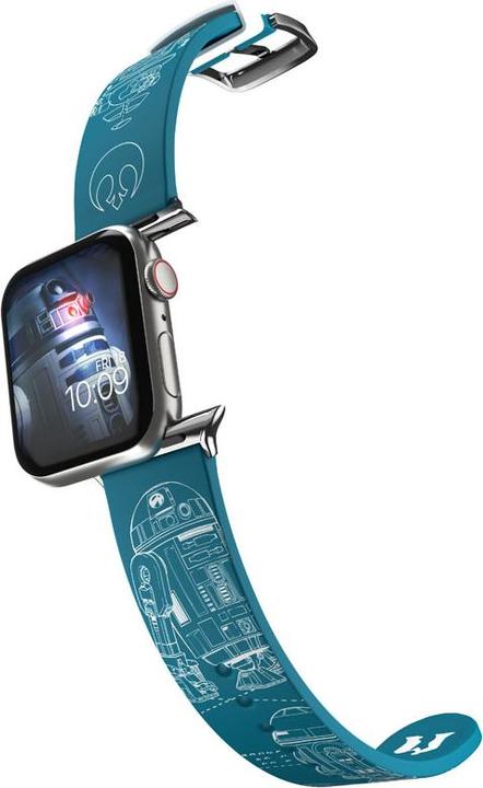 Actual product image Moby Fox Bracelet Smartwatch Star Wars R2-D2 Blueprints 22 mm (22 mm, Stainless steel, Silicone)