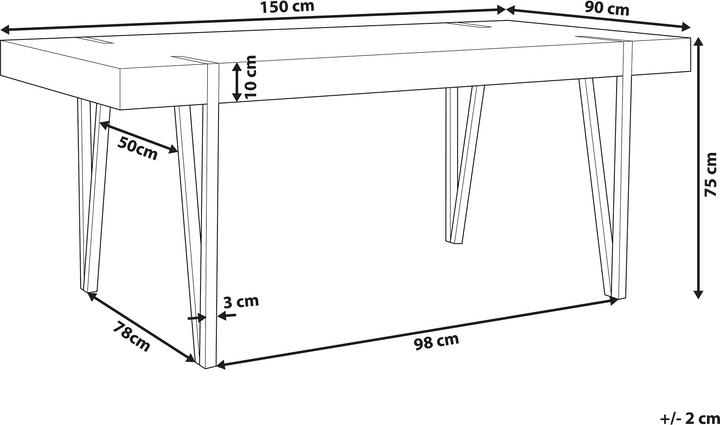 Image du produit Beliani Adena (150 x 90 x 75 cm)