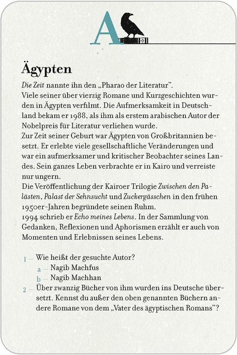 Produktbild MOS55034 - Das grosse Literaturquiz von A bis Z, für 2 oder mehr Spieler, ab 12 Jahren (DE-Ausgabe) (Deutsch)