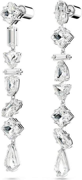 Actual product image Swarovski Mesmera Drop Earrings Various Cuts Long White (Swarovski Metal)
