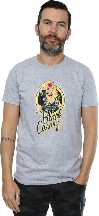 Actual product image Universal Textiles Mens Black Canary Badge Heather T-Shirt (XL)