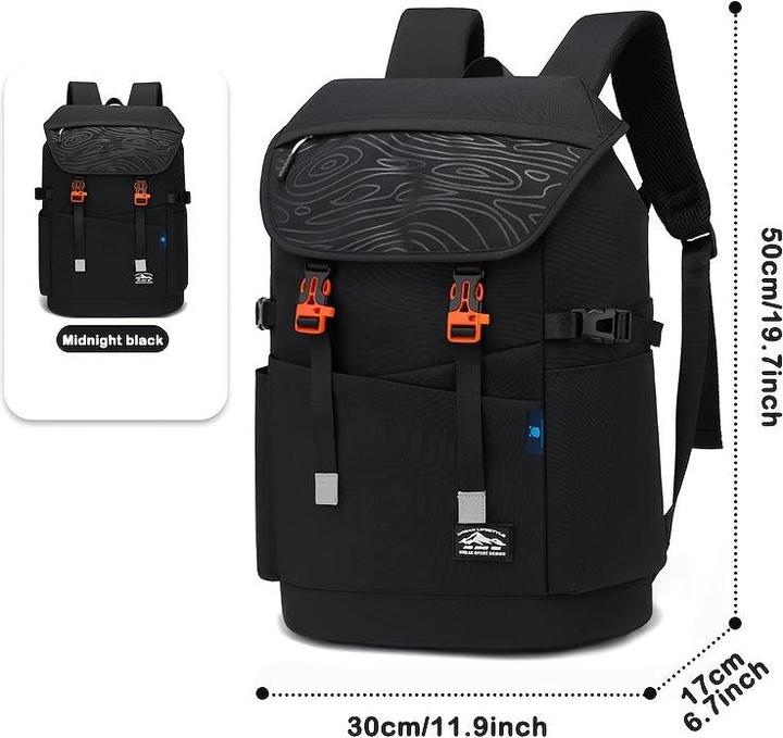 Produktbild Only-Bags.Store Nylon Casual Travel Backpack - leicht, faltbar, mit verstellbaren Trägern, Reissverschluss