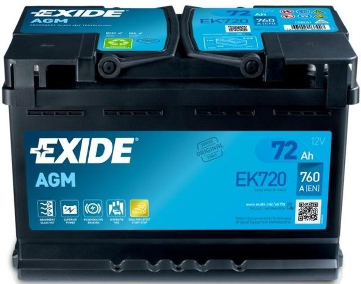 Produktbild Exide EK720 (12 V, 72 Ah, 760 A)