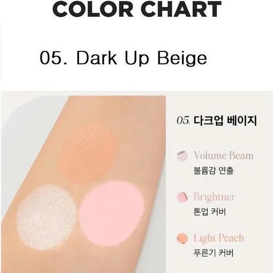 Produktbild The Saem Cover Perfection Triple Pot #05 Dark Up Beige (White, Pink, Light Peach, 01 Correct Beige)