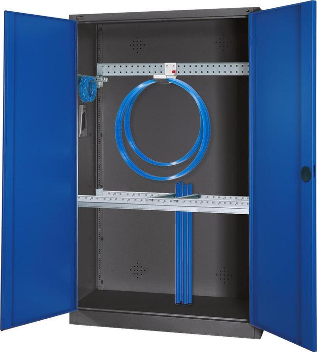 Produktbild C+P Modul-Sportgeräteschrank mit Grundausstattung (HxBxT: 195x120x50 cm, mit Vollblech-Flügeltüren)