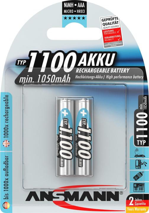 Produktbild Ansmann AAA (1 Stk., AAA, 1050 mAh)