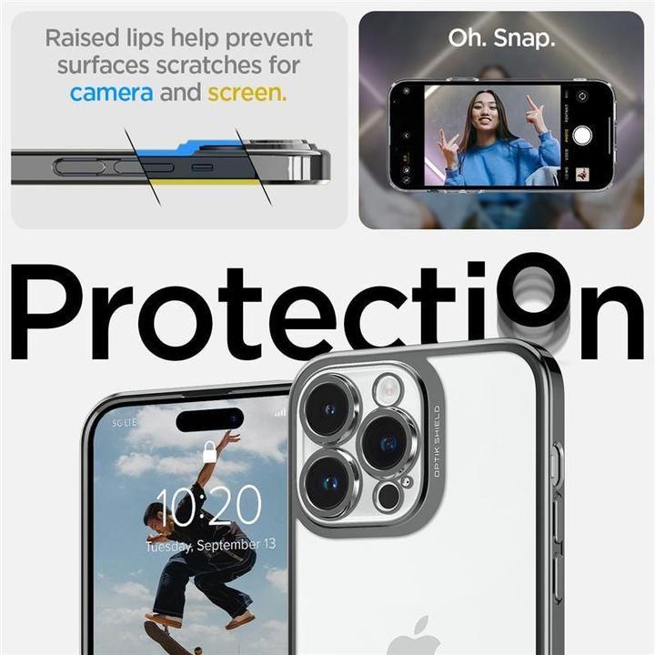 Image du produit Spigen Optique Crystal Iphone 14 Pro Gris Chrome (Apple iPhone 14 Pro)