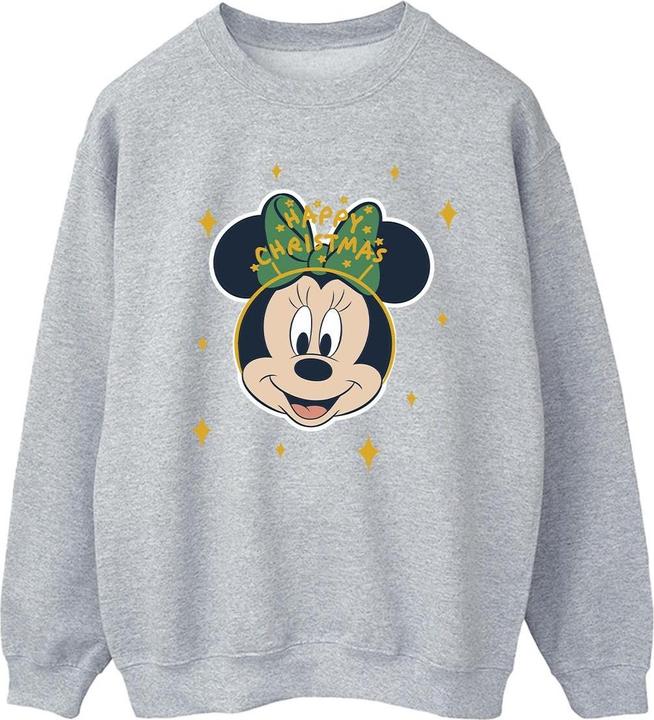 Actual product image Disney Mens Minnie Mouse Happy Christmas Sweatshirt (S)