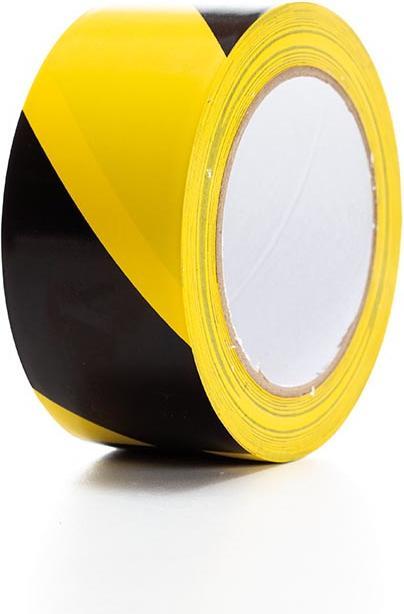 Immagine prodotto Perel Nastro segnaletico in PVC 5cm x 33m - nero/giallo (50 mm)