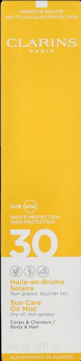 Image du produit Clarins Sun - Huile-en-Brume Solaire Corps & Cheveux SPF30 (Crème solaire visage, SPF 30, 150 ml, 190 g)