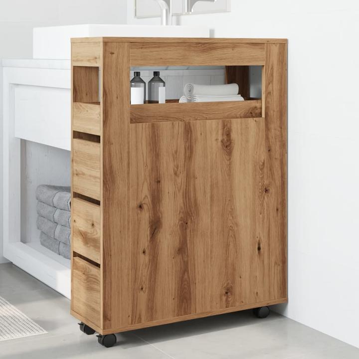 Produktbild VidaXL Badschrank Schmal mit Rollen
