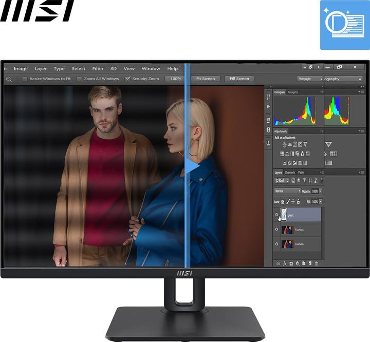 Actual product image MSI 24" PRO MP245PG Pro flat rate TFT 1920x1080 FHD 4ms (1920 x 1080 pixels, 23.80")