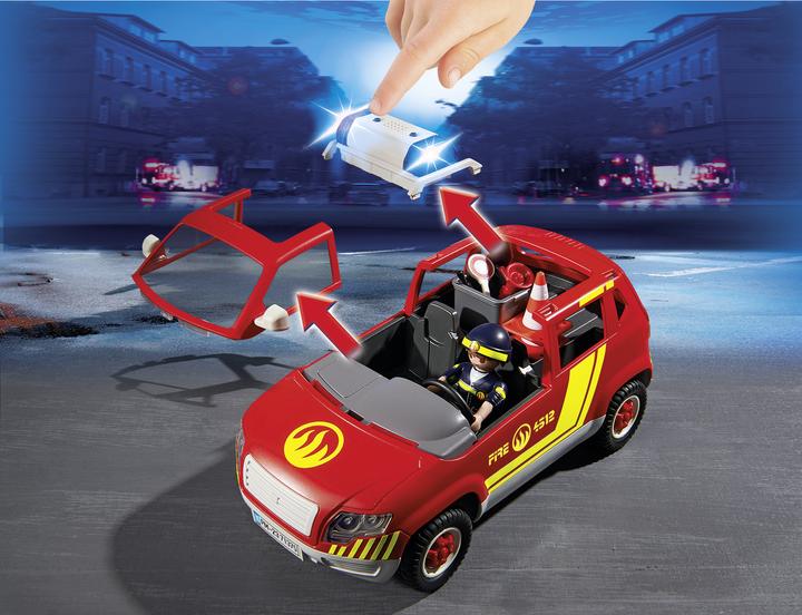 Productafbeelding Playmobil 71375 Brandweerauto met licht en geluid (71375, Playmobil Stad Actie)