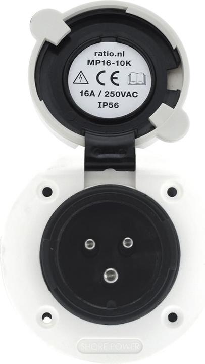 Actual product image Victron Energy Victron 16A polyamide built-in socket outlet boat motorhome yacht