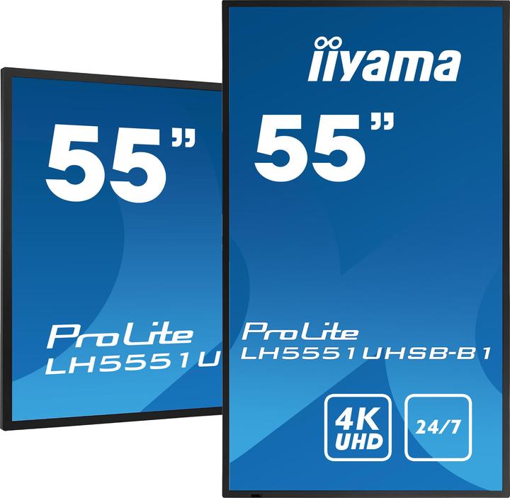 Actual product image iiyama LH5551UHSB-B1 55IN SLIM 4K UHD (3840 x 2160 Pixels, 54")