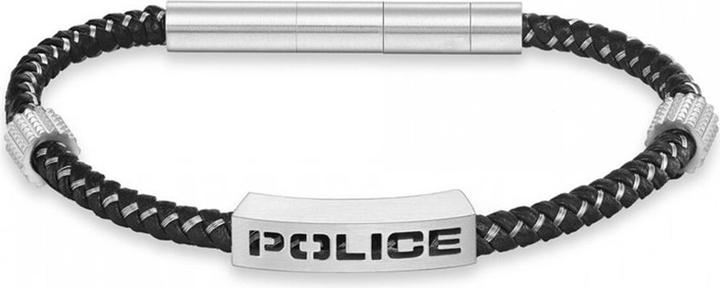 Produktbild Police Stylish men Ìs black leather bracelet Assault PEAGB0034902 (10.50 cm, Edelstahl)