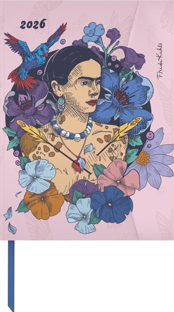 Actual product image Frida Kahlo 2026 - Diary - Buchkalender - Taschenkalender - 16x22 (16 x 22 cm, French, Dutch, Italian, German, Spanish, English)