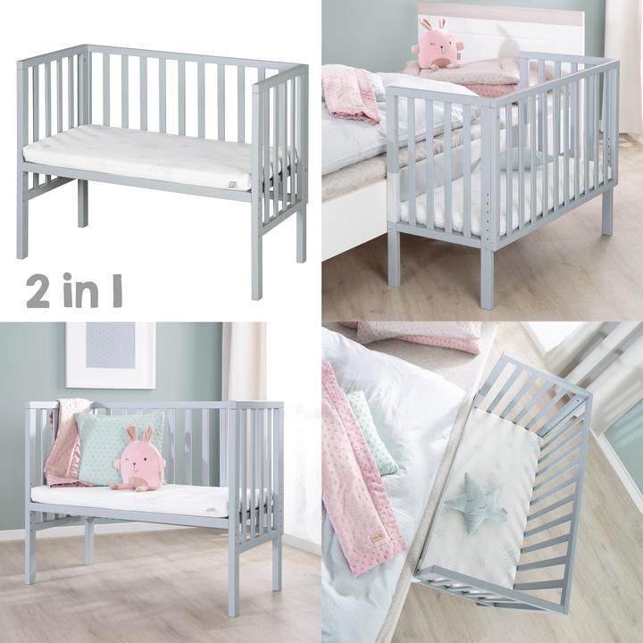 Produktbild Roba Beistellbett 2in1 mit Barriere + Matratze