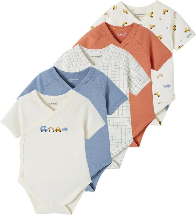 Actual product image Vertbaudet 5er-Pack Baby Wickelbodys Bio-Baumwolle Oeko-Tex (56)