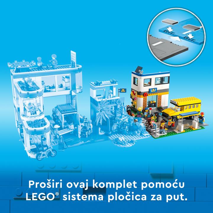 Actual product image LEGO School with school bus (60329, LEGO City)