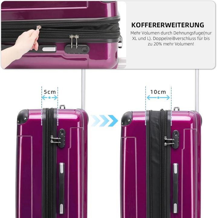 Produktbild Beibye Handgepäck Koffer mit Zwillingsrollen (40 l, Handgepäck (bis 50l))