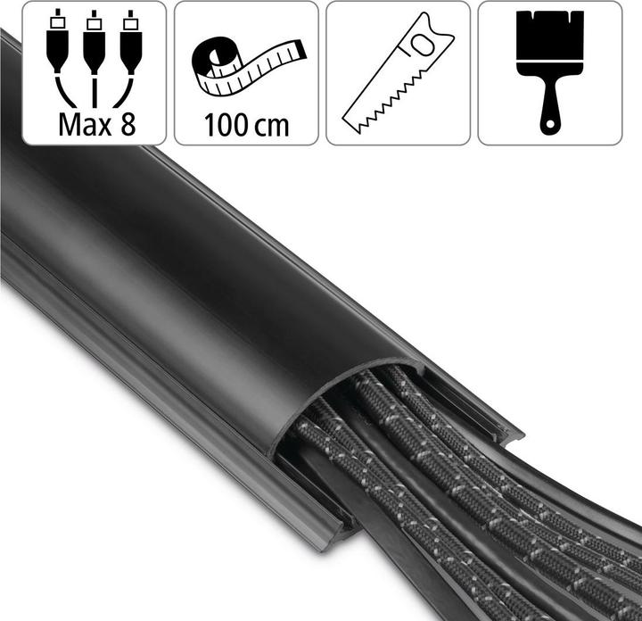 Immagine prodotto Hama Canalina per cavi in plastica, semicircolare (Tubazione, 100 cm)