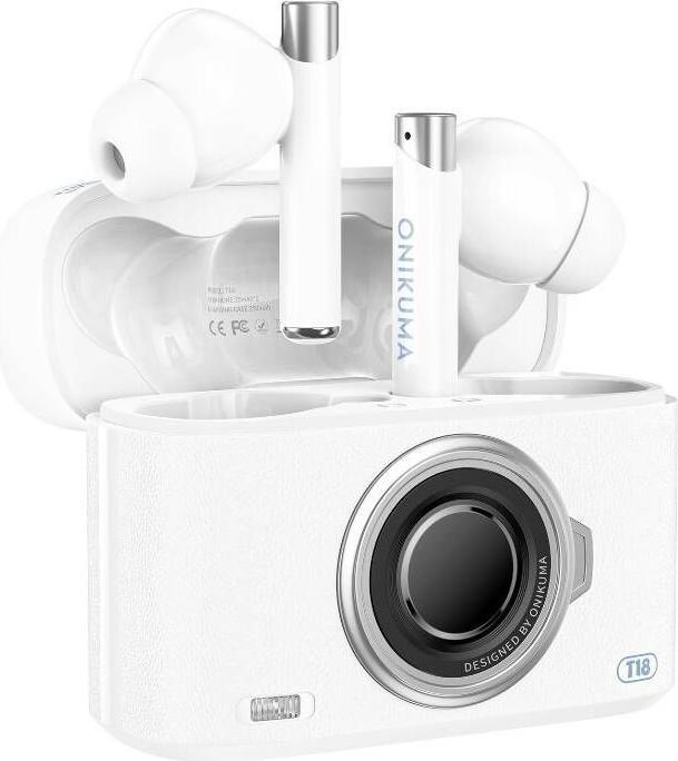 Actual product image Onikuma T18 Bluetooth In-Ear Earphones White (18 h, Wireless)