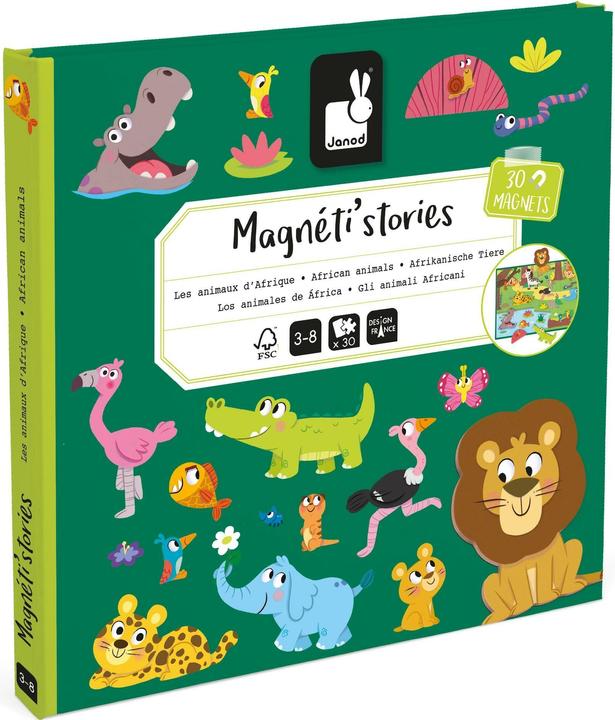 Image du produit Janod Magnetistories Animaux africains (Allemand)