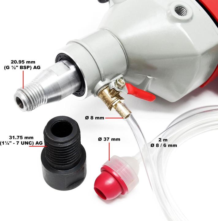 Immagine prodotto Wiltec Carotatrice fino a 110 mm 2080W 1700 giri al minuto Carotatrice per carotaggio (110 millimetri)