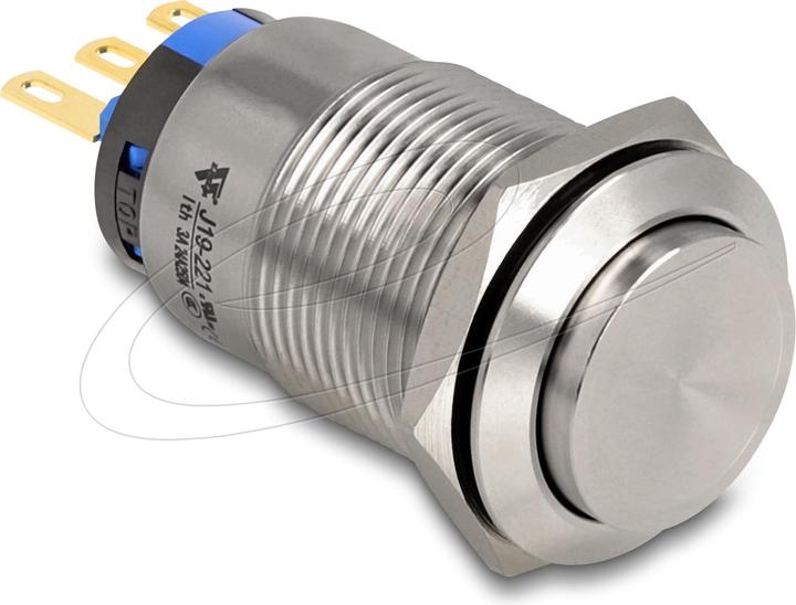 Produktbild Delock Drucktaster zum Einbau 19 mm 3 x Lötanschluss