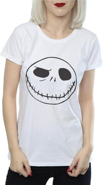 Actual product image Disney Womens/Ladies Nightmare Before Christmas Jack's Big Face Cotton T-Shirt (L)
