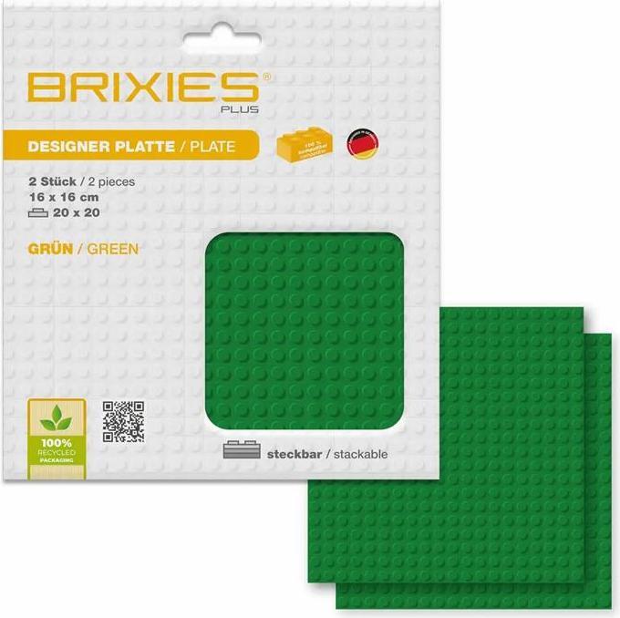 Produktbild Brixies Bauplatte 20x20 Basic Doppelpack grün