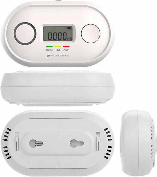 Produktbild VisorTech WLAN-Kohlenmonoxid-Melder mit LCD-Display & App, gem. DIN EN 50291-1