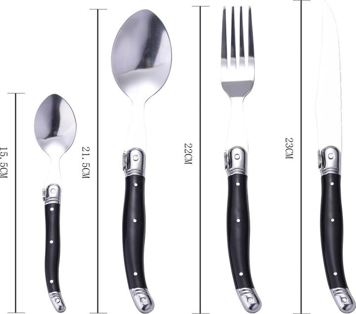 Immagine prodotto Laguiole 24 pezzi TAGLIERE 4 STRATI SCATOLA IN LEGNO (24 Pezzo/i, Set di posate)