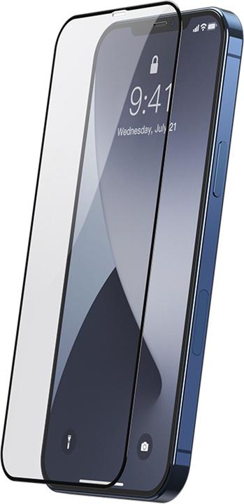 Actual product image Baseus 0.25mm Full-screen and Full-glass Tempered Glass Film For iP 5.4inch 2020(2pcs/pack) Black (2 Piece, Apple iPhone 12 mini)