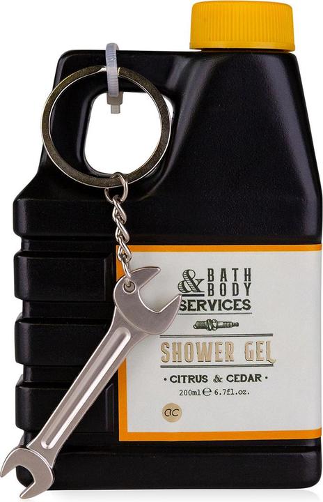 Accentra Duschgel BATH & BODY SERVICES in Flasche in Ölkanisterform, 200ml, inkl. Schlüsselanhänger in Schrau (200 ml)