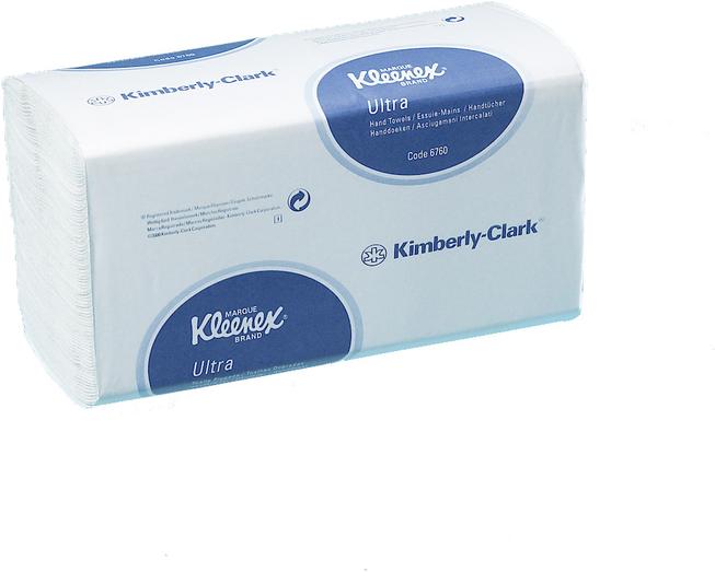 Image du produit Kleenex Serviettes pliées 2lg. 24,1x19,1cm 37374 blanc, pliage en Z 18x150 feuilles (18 x)
