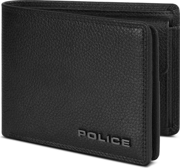 Image du produit Police Geldbörse RFID Leder 12 cm ausklappbar mit Reissverschlussfach