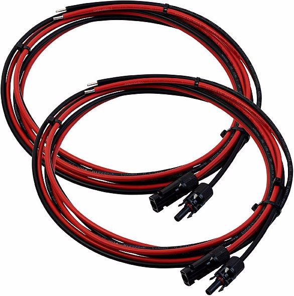 Revolt 2er-Set Solarmodul-Verbindungskabel 3 m (Solarkabel)