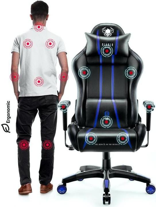 Actual product image Diablo Gaming chair X-One 2.0 Gaming Chair Normal, Black-blue