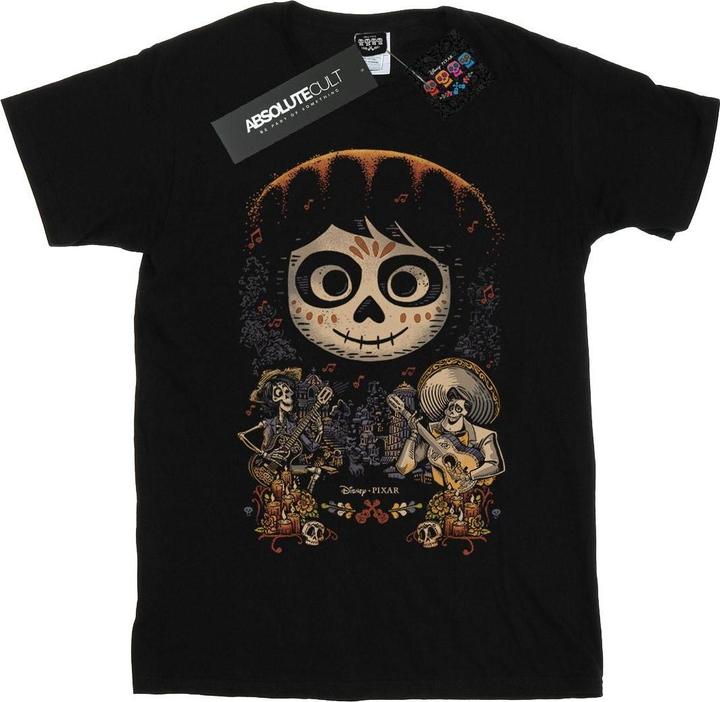 Actual product image Disney Girls Coco Miguel Face Poster Cotton T-Shirt (140, 146)