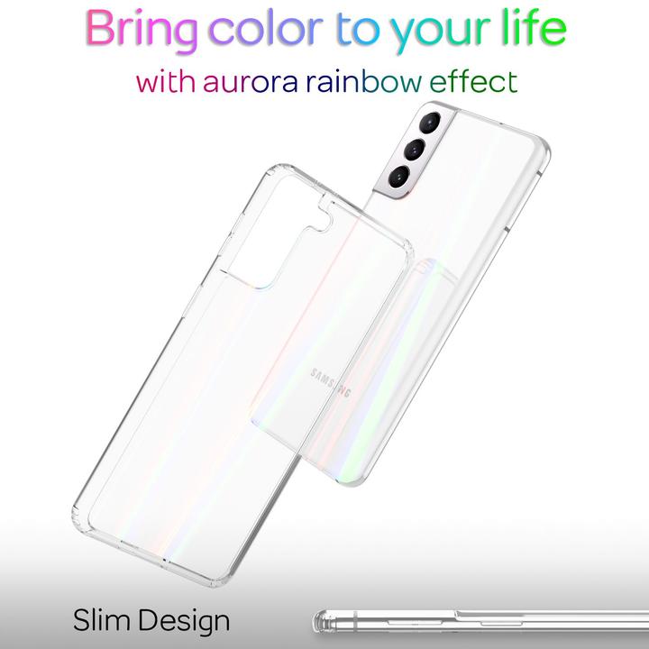 Actual product image Nalia Clear tempered glass hull rainbow effect (Samsung Galaxy S22+)