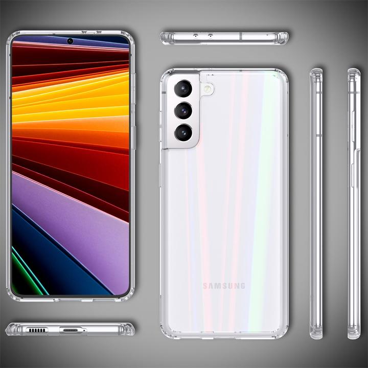 Actual product image Nalia Clear tempered glass hull rainbow effect (Samsung Galaxy S22+)